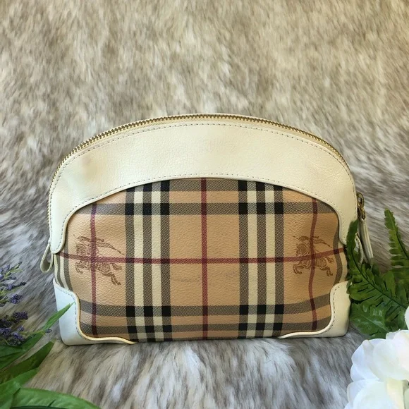 Burberry Beige/White Primrose Haymarket Crossbody Bag - Picture 3 of 13